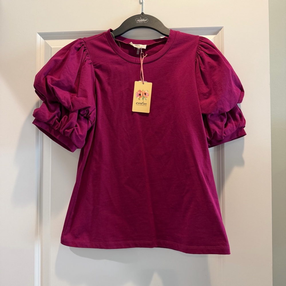 Entro Plum Karsyn Puff Sleeve Blouse